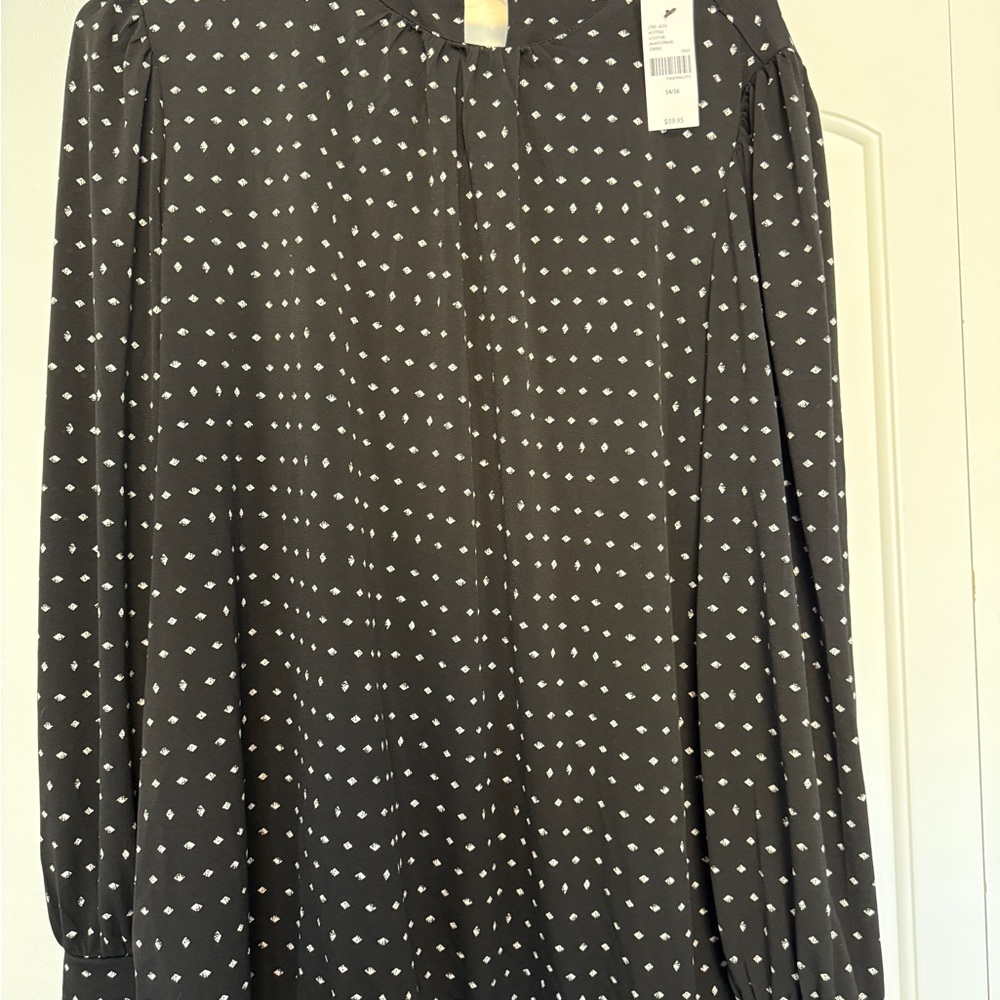 Lane Bryant Black and White Patterned Top